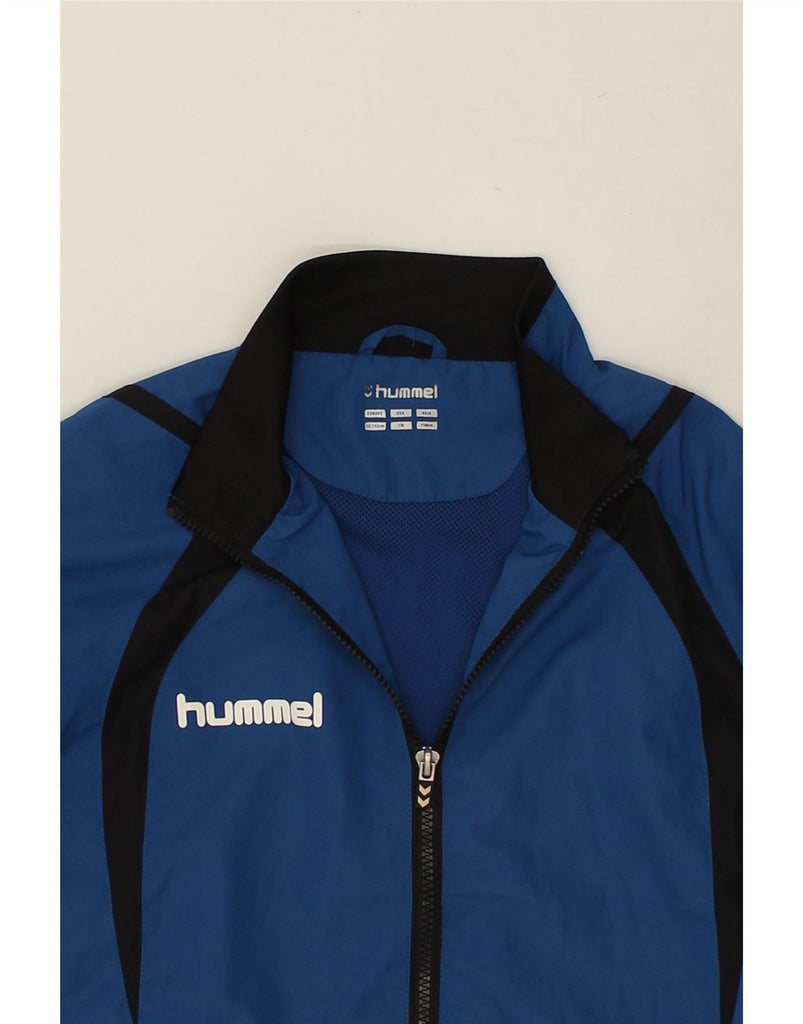 HUMMEL Boys Graphic Tracksuit Top Jacket 11-12 Years Blue Polyester | Vintage Hummel | Thrift | Second-Hand Hummel | Used Clothing | Messina Hembry 