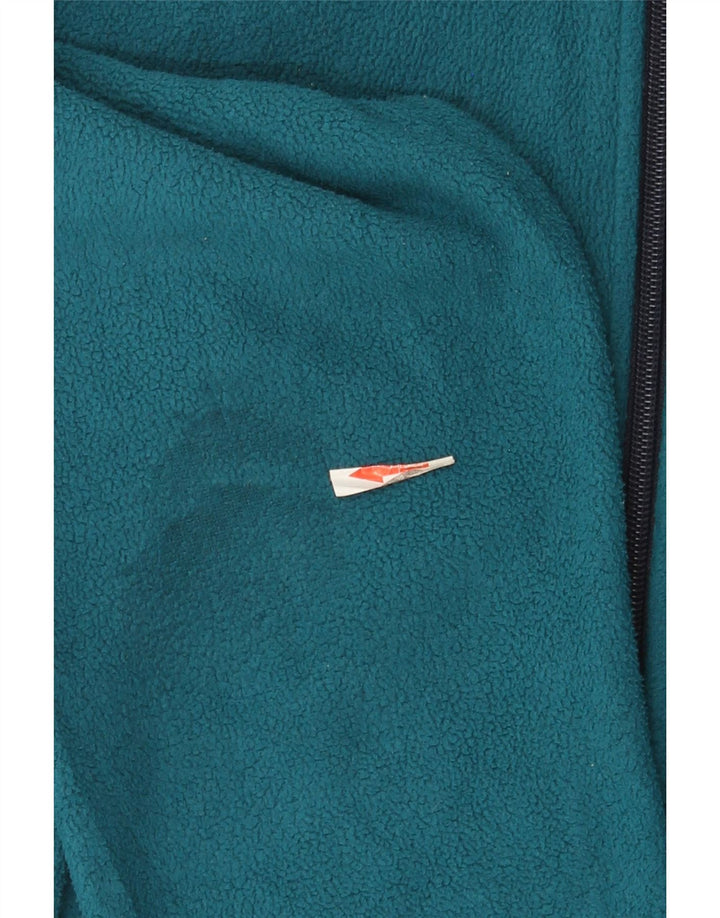 Marks & Spencer Womens Fleece Jacket UK 14 Large  Blue Polyester
