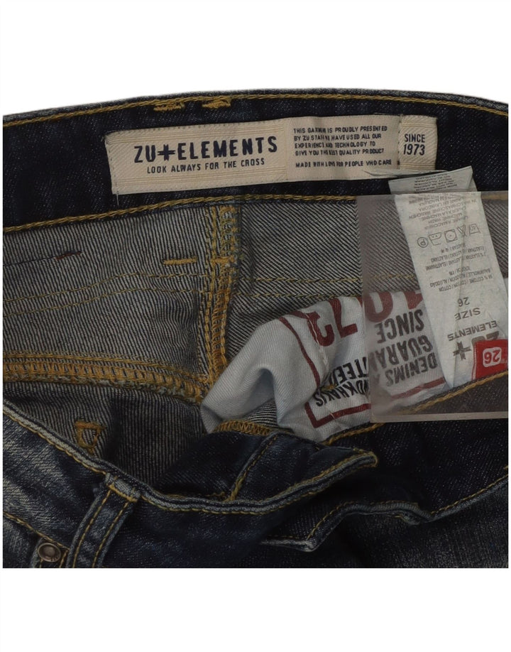 Zu Elements Womens Distressed Skinny Jeans W26  L30 Blue Cotton