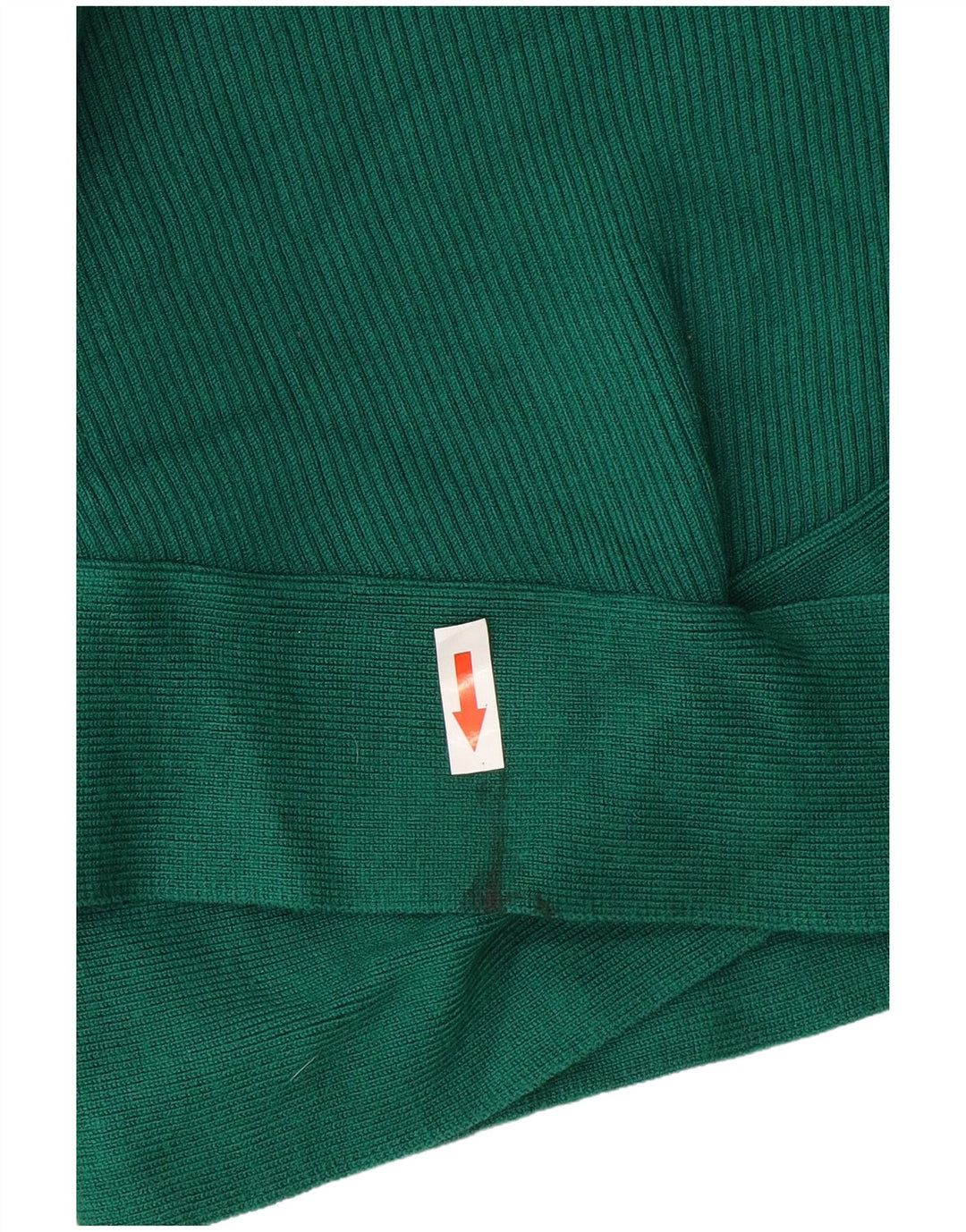Zara Womens Crop Top Long Sleeve UK 12 Medium Green Viscose