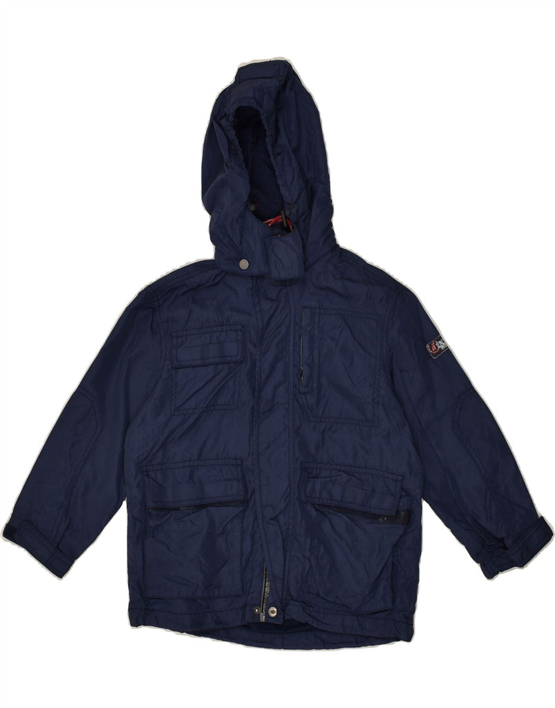 INVICTA Boys Hooded Utility Jacket 5-6 Years Navy Blue Nylon | Vintage Invicta | Thrift | Second-Hand Invicta | Used Clothing | Messina Hembry 