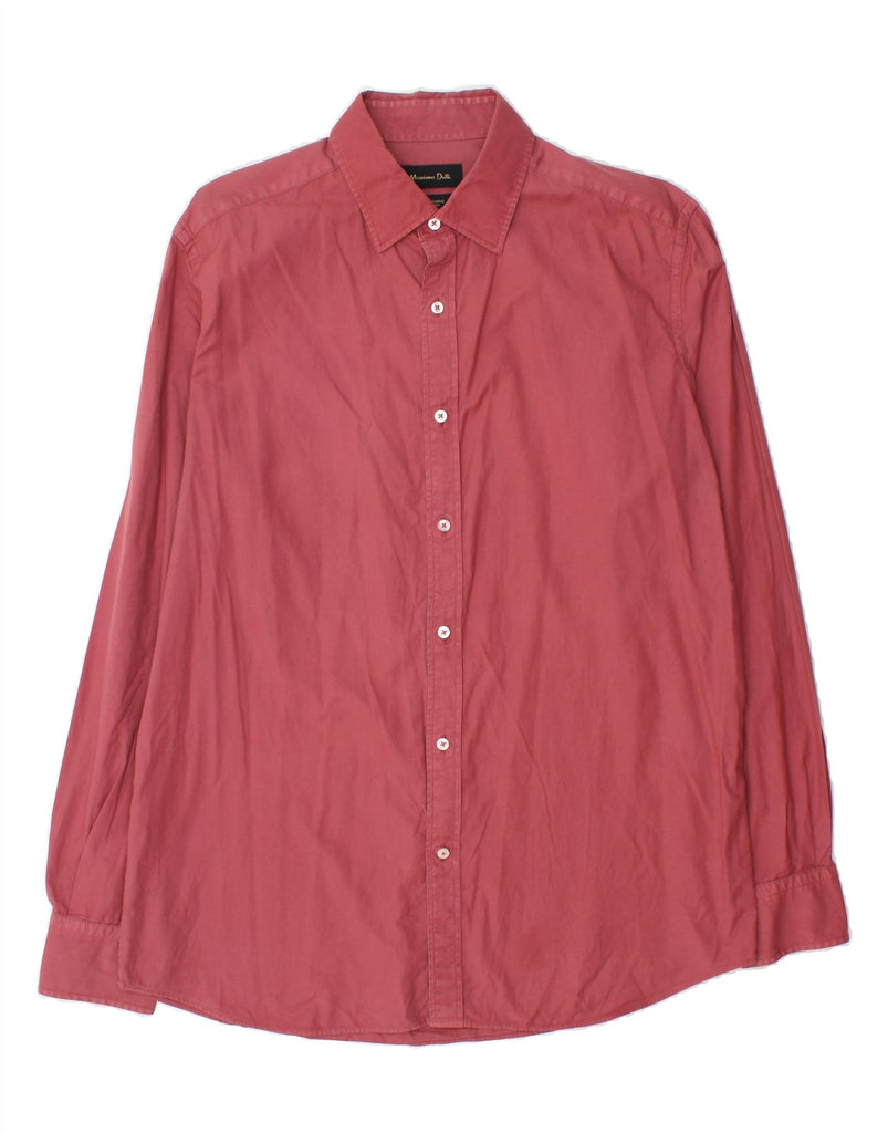 MASSIMO DUTTI Mens Shirt Large Red Cotton Vintage Massimo Dutti and Second-Hand Massimo Dutti from Messina Hembry 