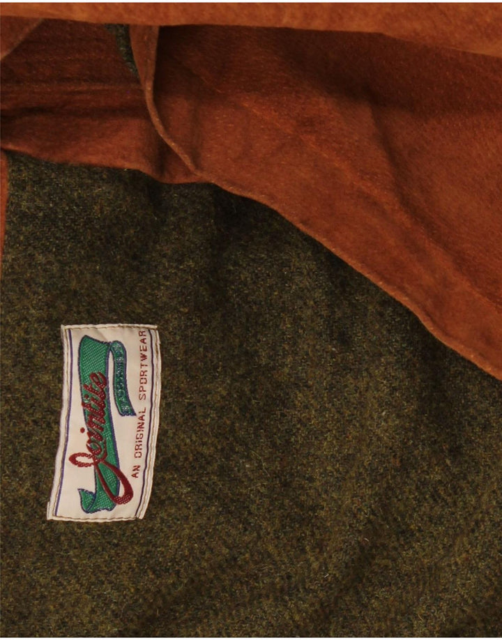 Vintage Mens Suede Overcoat UK 44 2XL Brown