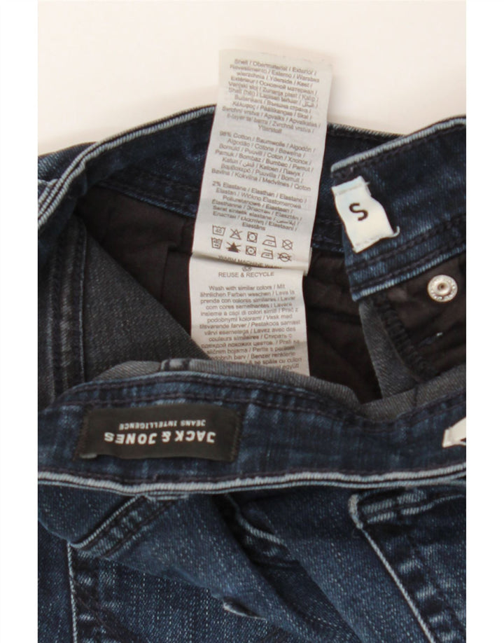 Jack & Jones Mens Regular Fit Denim Shorts Small W29 Navy Blue Cotton