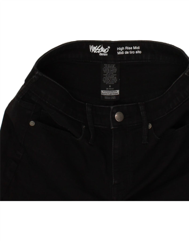MOSSIMO Womens High Waist Denim Shorts US 8 Medium W28 Black Cotton Vintage Mossimo and Second-Hand Mossimo from Messina Hembry 