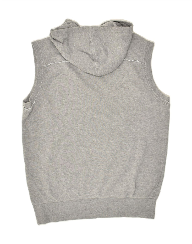 PUMA Mens Graphic Sleeveless Hoodie Jumper Small Grey Cotton | Vintage Puma | Thrift | Second-Hand Puma | Used Clothing | Messina Hembry 