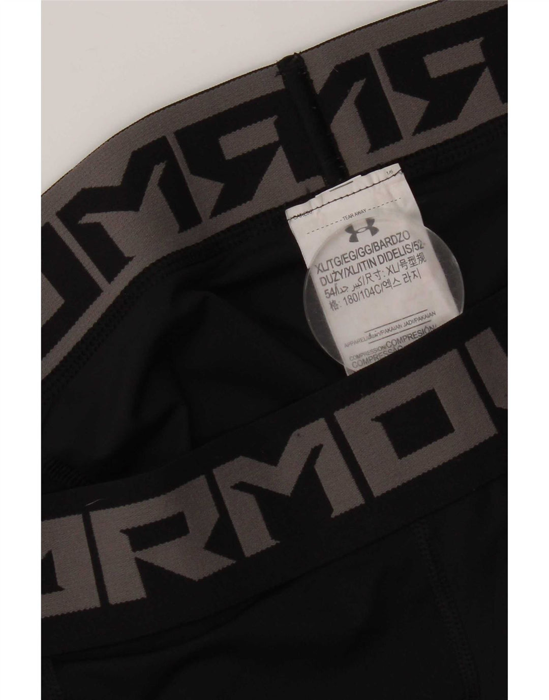 Under Armour Mens Graphic Leggings XL Black Polyester