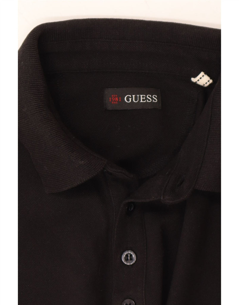 GUESS Mens Polo Shirt Small Black Cotton Vintage Guess and Second-Hand Guess from Messina Hembry 