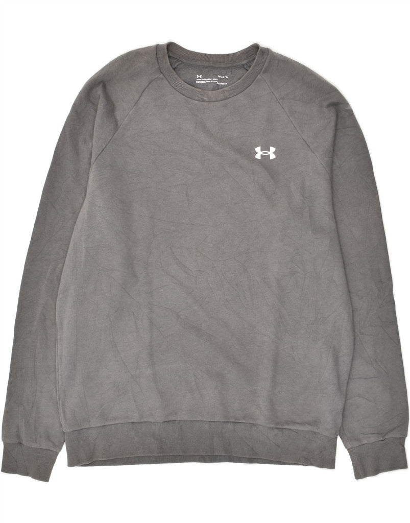 UNDER ARMOUR Mens Sweatshirt Jumper Large Grey Cotton | Vintage Under Armour | Thrift | Second-Hand Under Armour | Used Clothing | Messina Hembry 