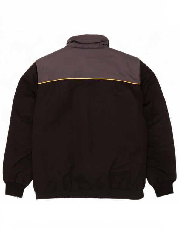 CAT Mens Hooded Utility Jacket UK 42 XL Black Colourblock Polyester