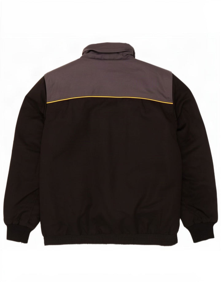 CAT Mens Hooded Utility Jacket UK 42 XL Black Colourblock Polyester