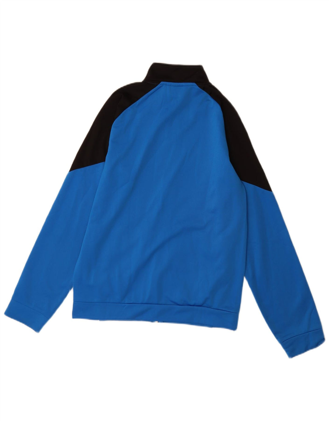 PUMA Boys Graphic Tracksuit Top Jacket 13-14 Years Blue Colourblock