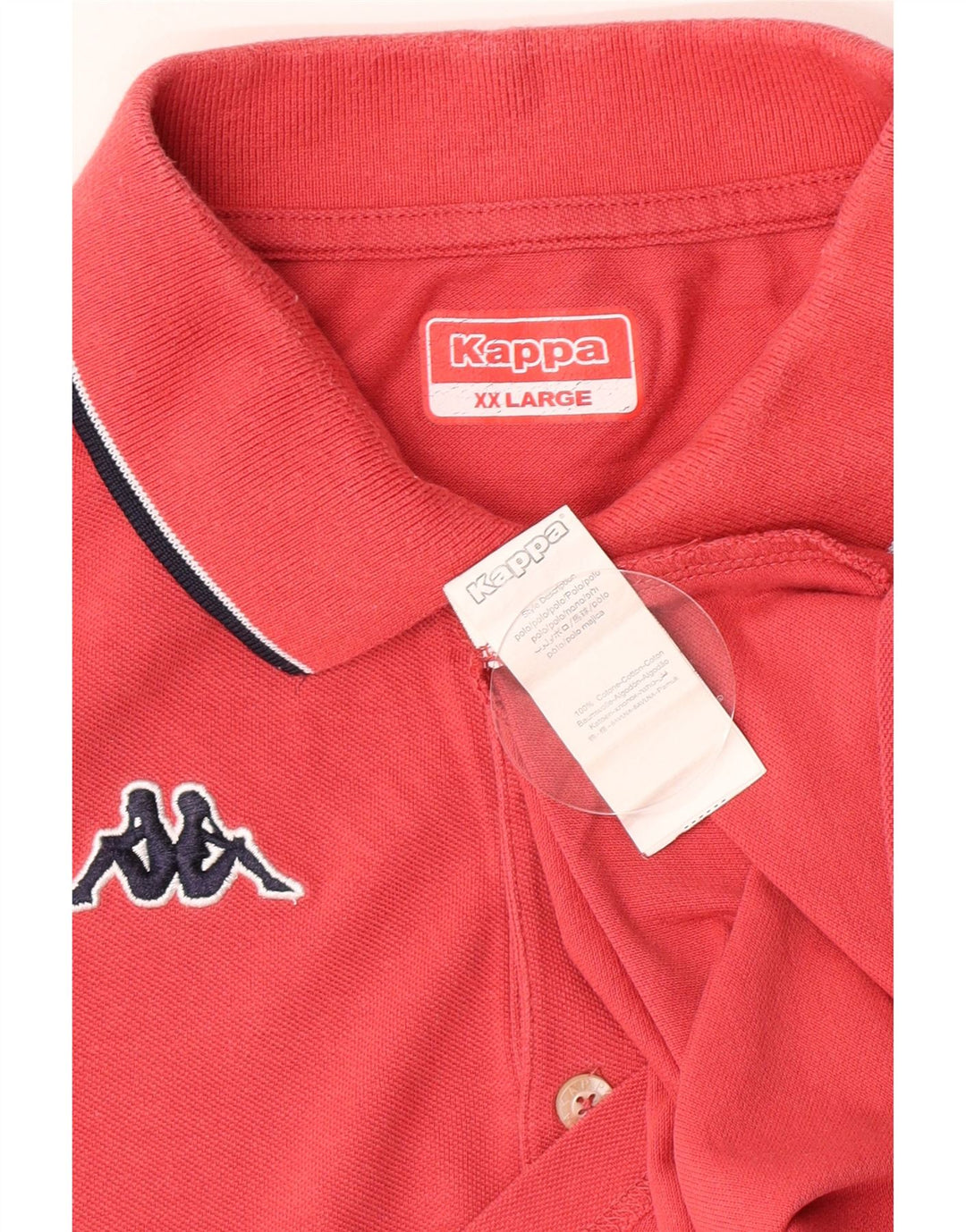 Kappa Mens Polo Shirt 2XL Pink Cotton