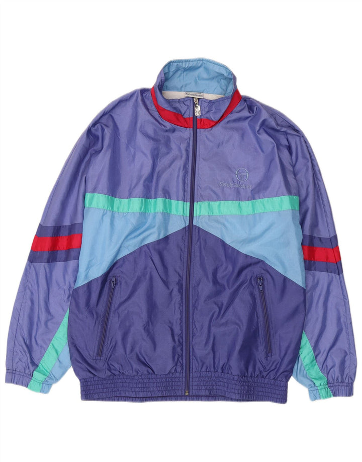 Sergio Tacchini Mens Full Tracksuit IT 46 Small  Blue Colourblock Polyamide