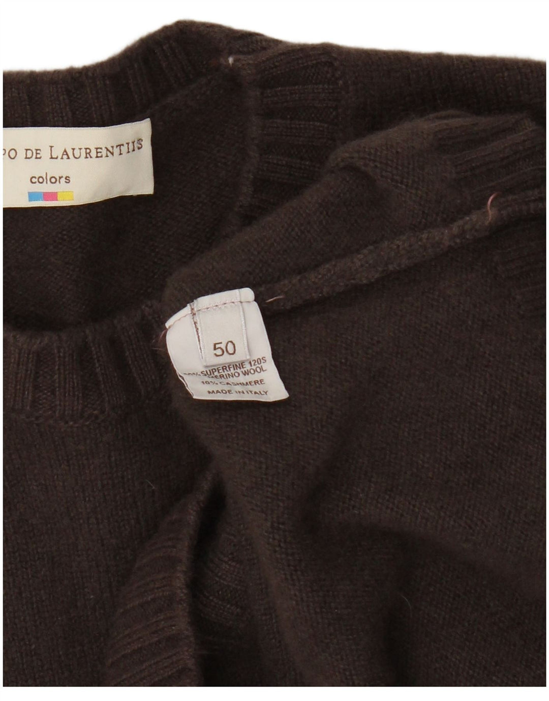 Filippo De Laurentiis Mens Crew Neck Jumper Sweater IT 50 Medium Brown
