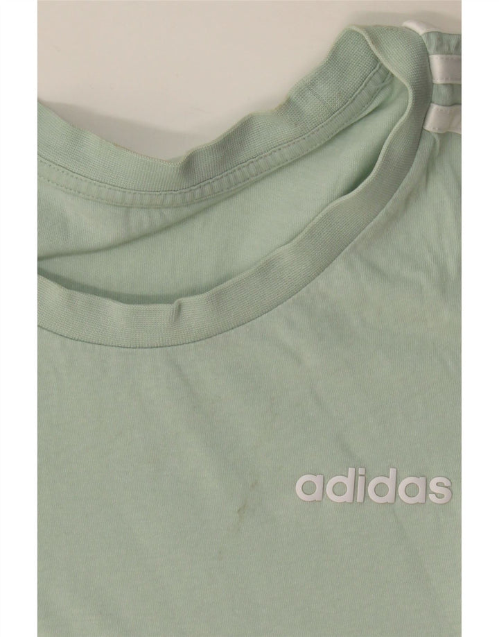 Adidas Womens T-Shirt Top UK 12/14 Medium Green