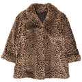 C&A Womens YOUR SIXTH SENSE Overcoat IT 44 Medium Brown Animal Print