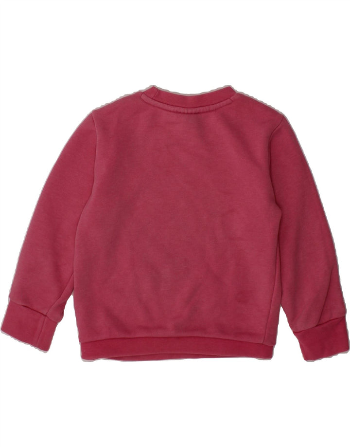 ADIDAS Baby Girls Graphic Sweatshirt Jumper 18-24 Months Pink Cotton Vintage Adidas and Second-Hand Adidas from Messina Hembry 