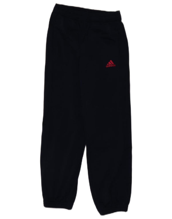 Adidas Boys Tracksuit Trousers Joggers 11-12 Years Navy Blue Polyester