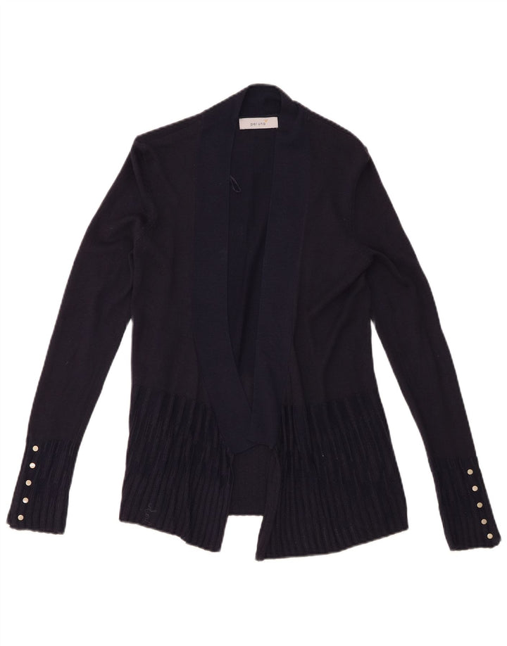 Marks & Spencer Womens Open Cardigan Sweater UK 8 Small Navy Blue Viscose