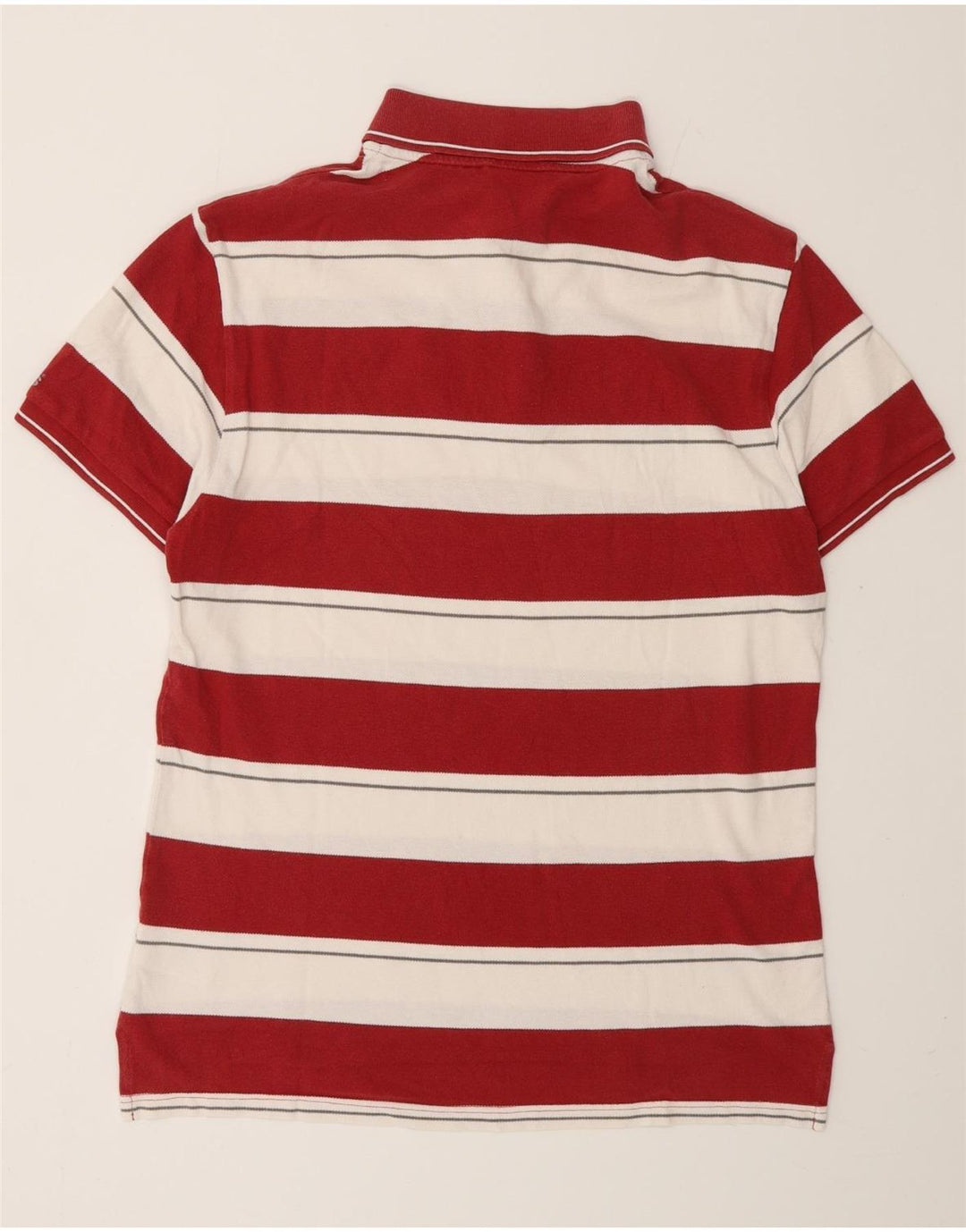 ADIDAS Mens Miami Heat Short Sleeve Rugby Polo Shirt Medium Red Striped