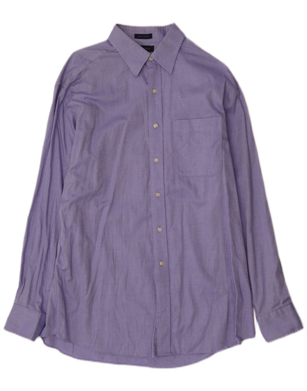 Tommy Hilfiger Mens Shirt Size 16 Large Blue Cotton