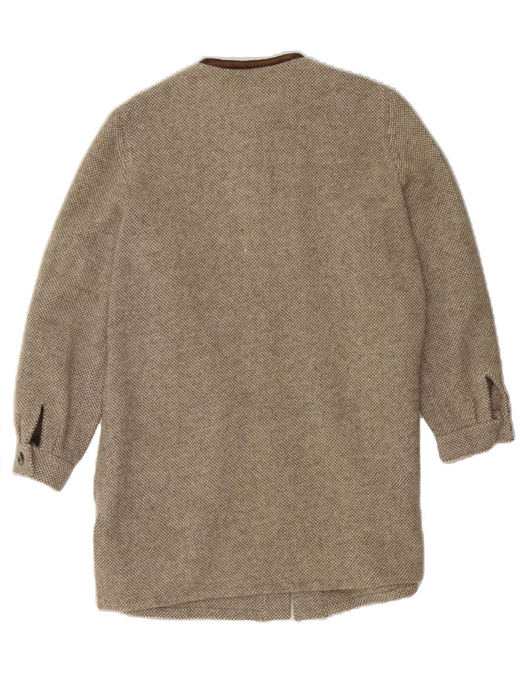 VINTAGE Womens Overcoat UK 14 Medium Beige Alpaca Wool Vintage Vintage and Second-Hand Vintage from Messina Hembry 