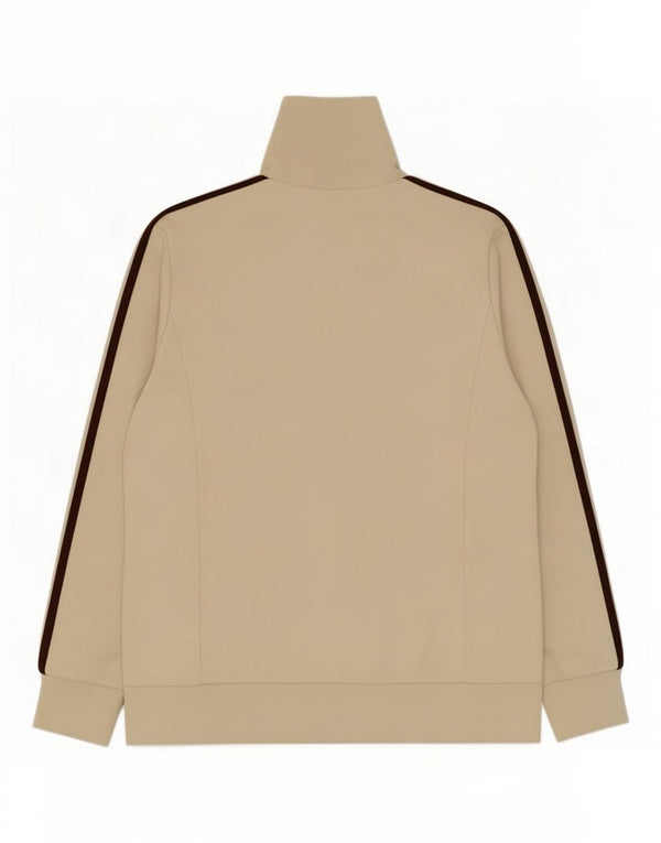 Adidas Womens Tracksuit Top Jacket UK 14 Medium Beige Cotton