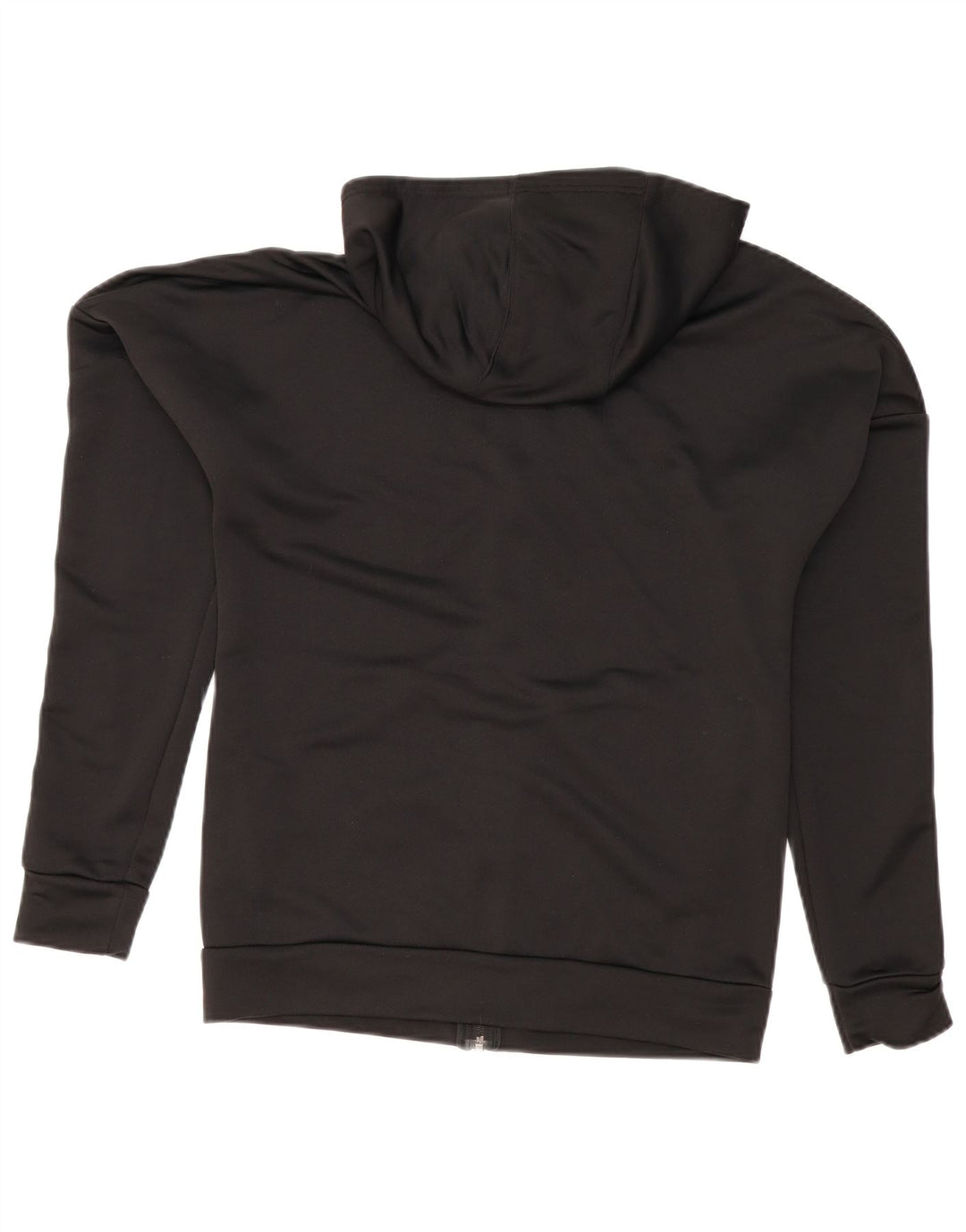 Adidas Mens Zip Hoodie Sweater UK 38/40 Medium Black Polyester