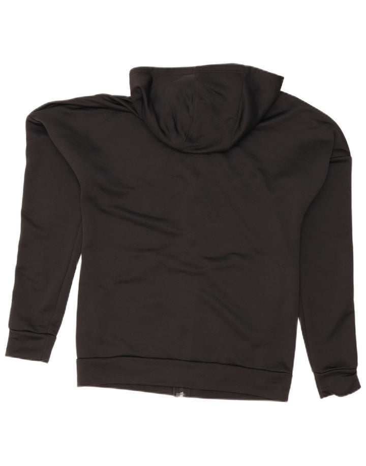 Adidas Mens Zip Hoodie Sweater UK 38/40 Medium Black Polyester