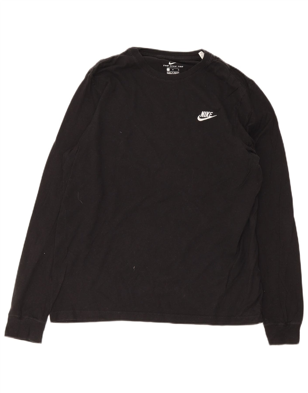 Nike Mens Top Long Sleeve Medium Black Cotton