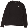 Nike Mens Top Long Sleeve Medium Black Cotton