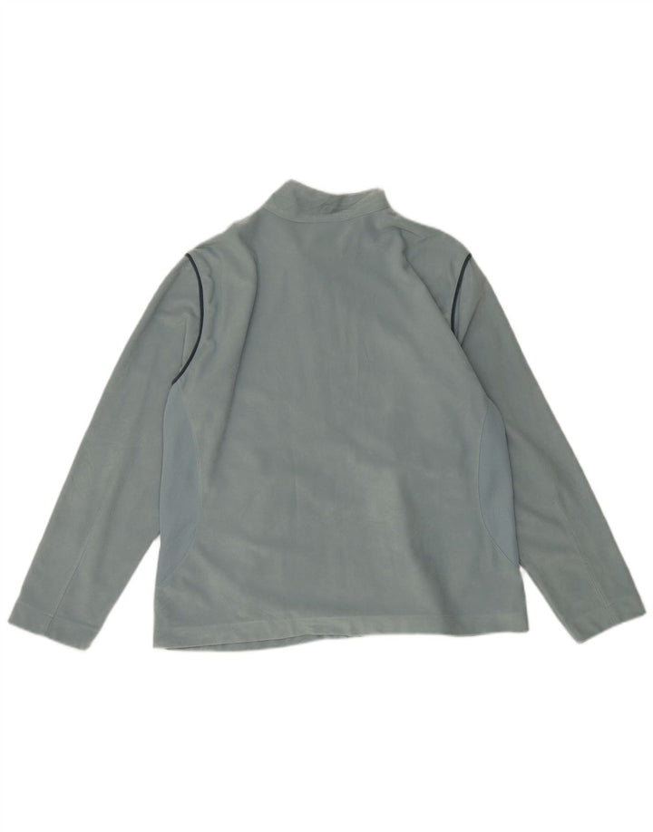 DIADORA Womens Velour Tracksuit Top Jacket UK 18 XL Turquoise Polyester