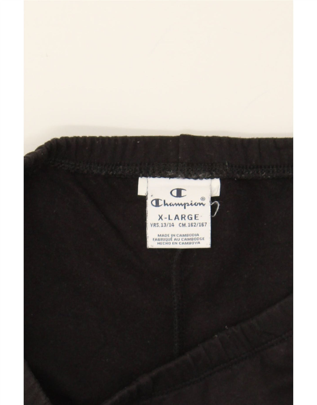 CHAMPION Girls Leggings 13-14 Years XL Black Vintage Champion and Second-Hand Champion from Messina Hembry 