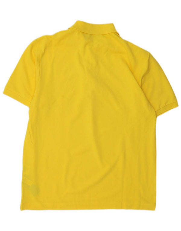KAPPA Mens Polo Shirt Large Yellow Cotton