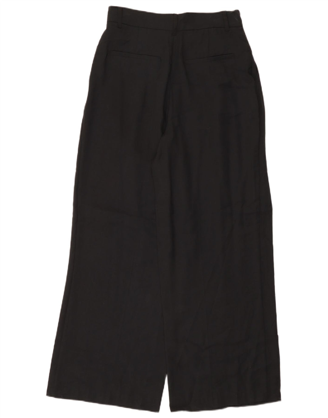 Zara Womens Wide Leg Chino Trousers Medium W28 L29 Black Modal
