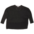 Zara Womens Batwing Top Long Sleeve UK 14 Medium Black