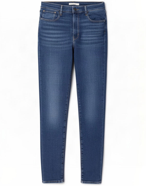 Levi's Womens 721 High Rise Skinny Jeans W32 L30 Blue Cotton