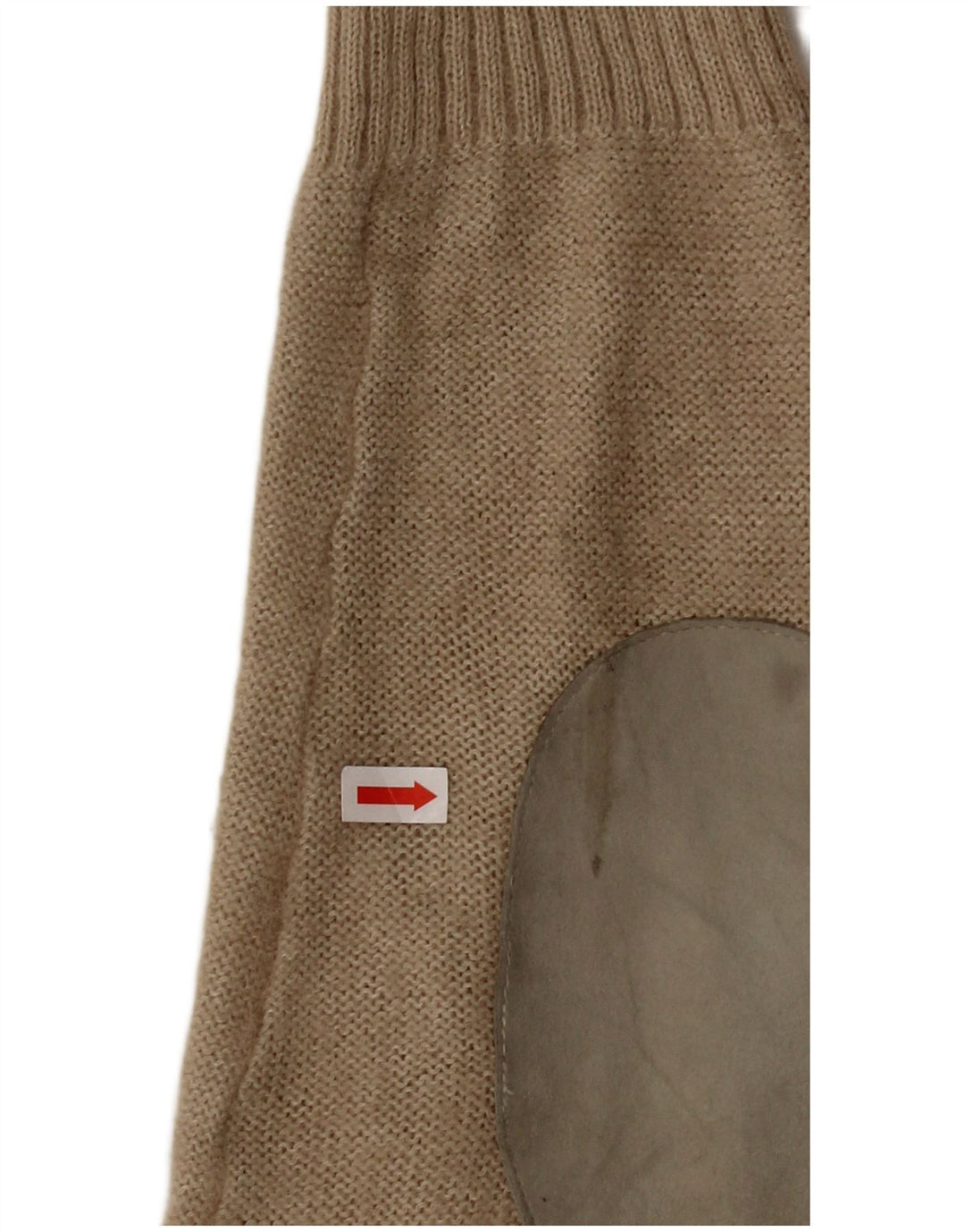 Vintage Womens Crop Cardigan Sweater UK 12 Medium Beige Alpaca Wool