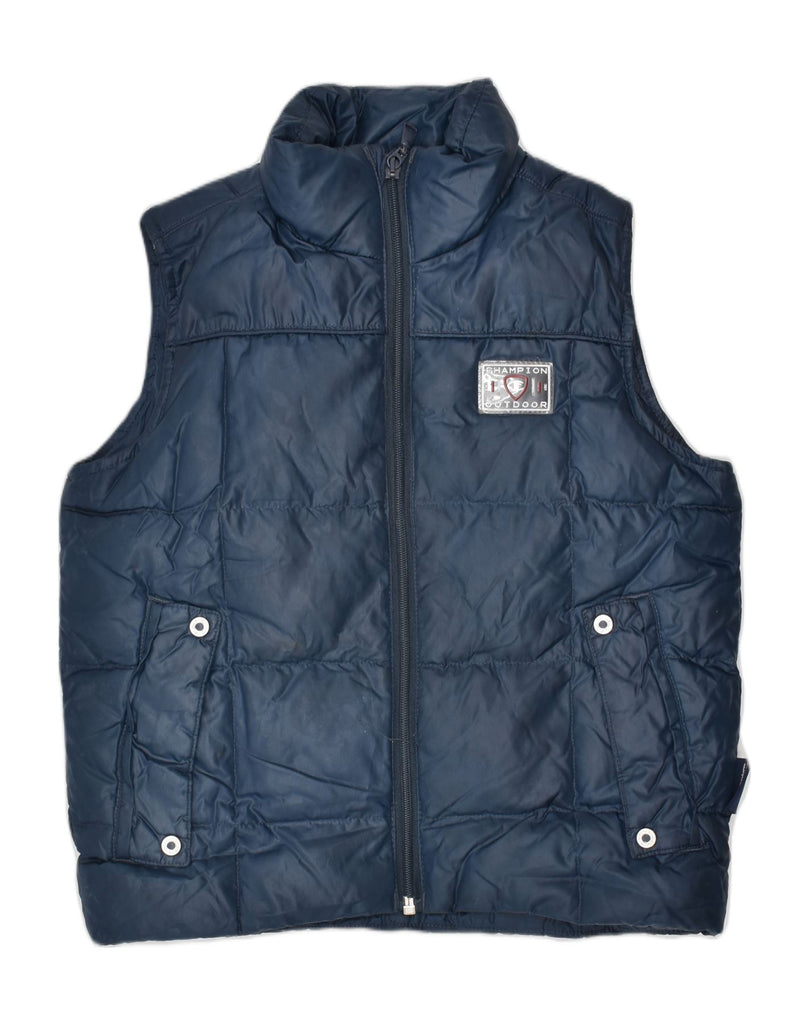 CHAMPION Boys Padded Gilet 5-6 Years XS Navy Blue Nylon | Vintage | Thrift | Second-Hand | Used Clothing | Messina Hembry 