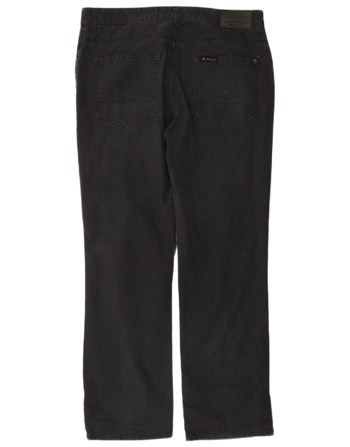 BEN SHERMAN Mens Straight Casual Trousers W36 L32 Grey