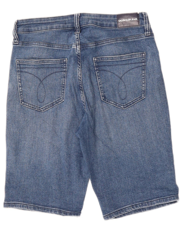 Calvin Klein Boys Denim Bermuda Shorts 9-10 Years W28 Blue Cotton
