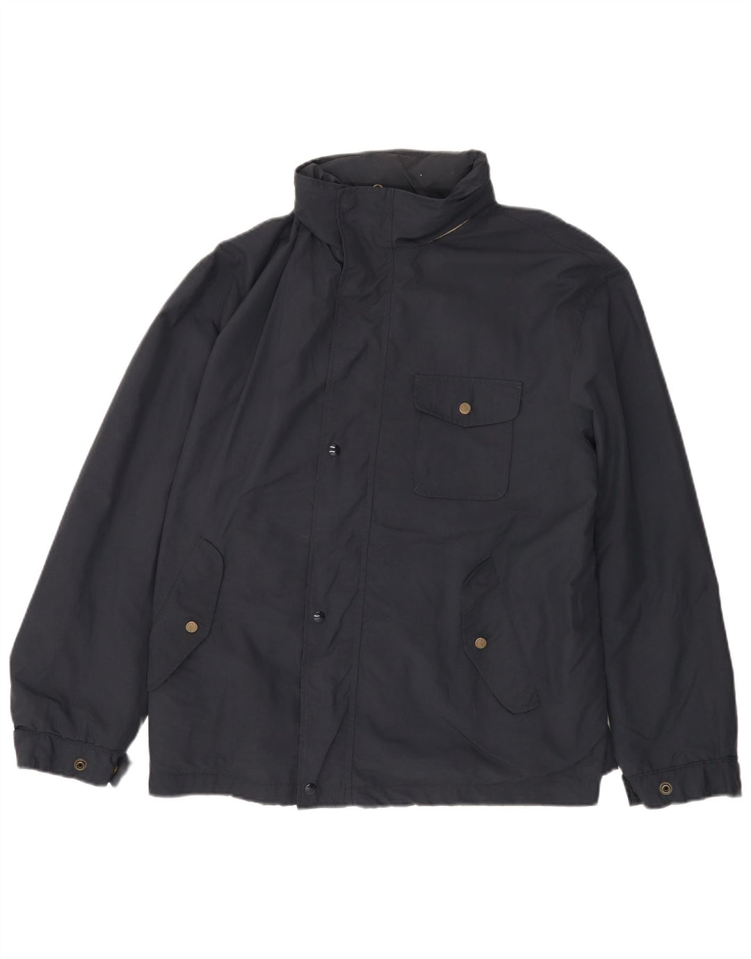 HENRY COTTONS Mens Hooded Utility Jacket IT 48 Medium Navy Blue
