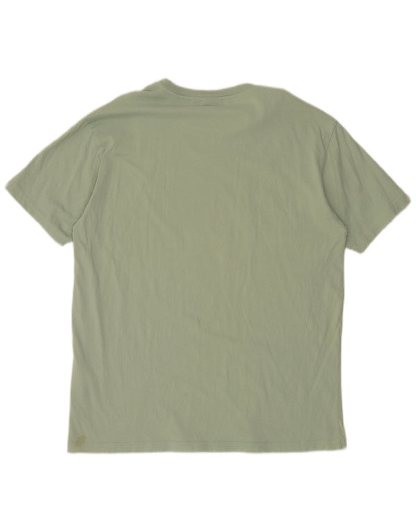 Napapijri Mens Geographic Graphic T-Shirt Top Medium Green Cotton