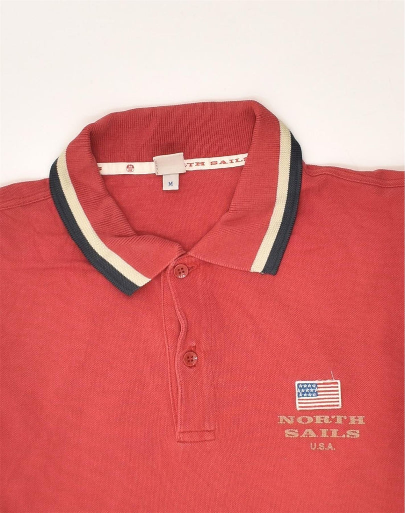 NORTH SAILS Mens Polo Shirt Medium Red Cotton | Vintage North Sails | Thrift | Second-Hand North Sails | Used Clothing | Messina Hembry 