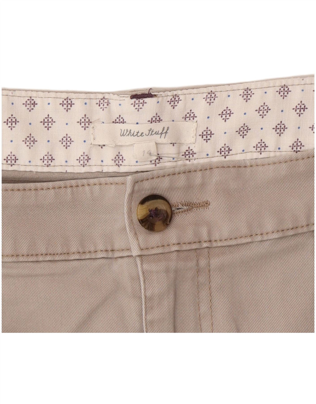 White Stuff Womens Straight Skirt UK 14 Large W32 Grey Cotton