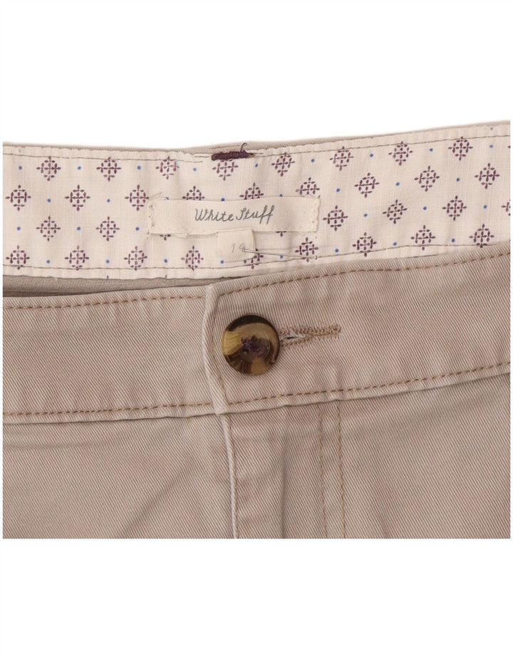 White Stuff Womens Straight Skirt UK 14 Large W32 Grey Cotton