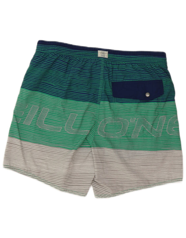 O'Neill Mens Graphic Swimming Shorts Large  Multicoloured Striped Polyester