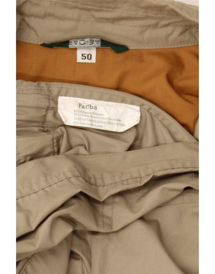 Faciba Mens Utility Jacket IT 50 Large Khaki Polyester