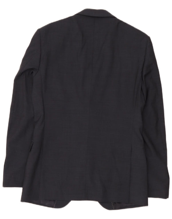 Dkny Mens 2 Button Slim Fit Blazer Jacket UK 38 Medium Navy Blue Wool